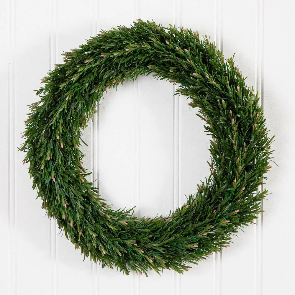 24 In. UV Resistant Rosemary Artificial Wreath (Indoor/Outdoor) 6 24 In. UV Resistant Rosemary Artificial Wreath (Indoor/Outdoor) - Image 4