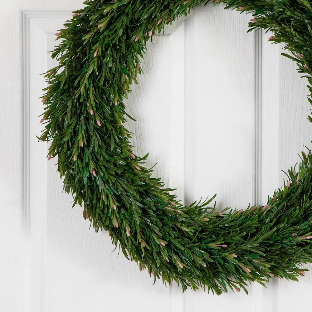 24 In. UV Resistant Rosemary Artificial Wreath (Indoor/Outdoor) 7 24 In. UV Resistant Rosemary Artificial Wreath (Indoor/Outdoor) - Image 5
